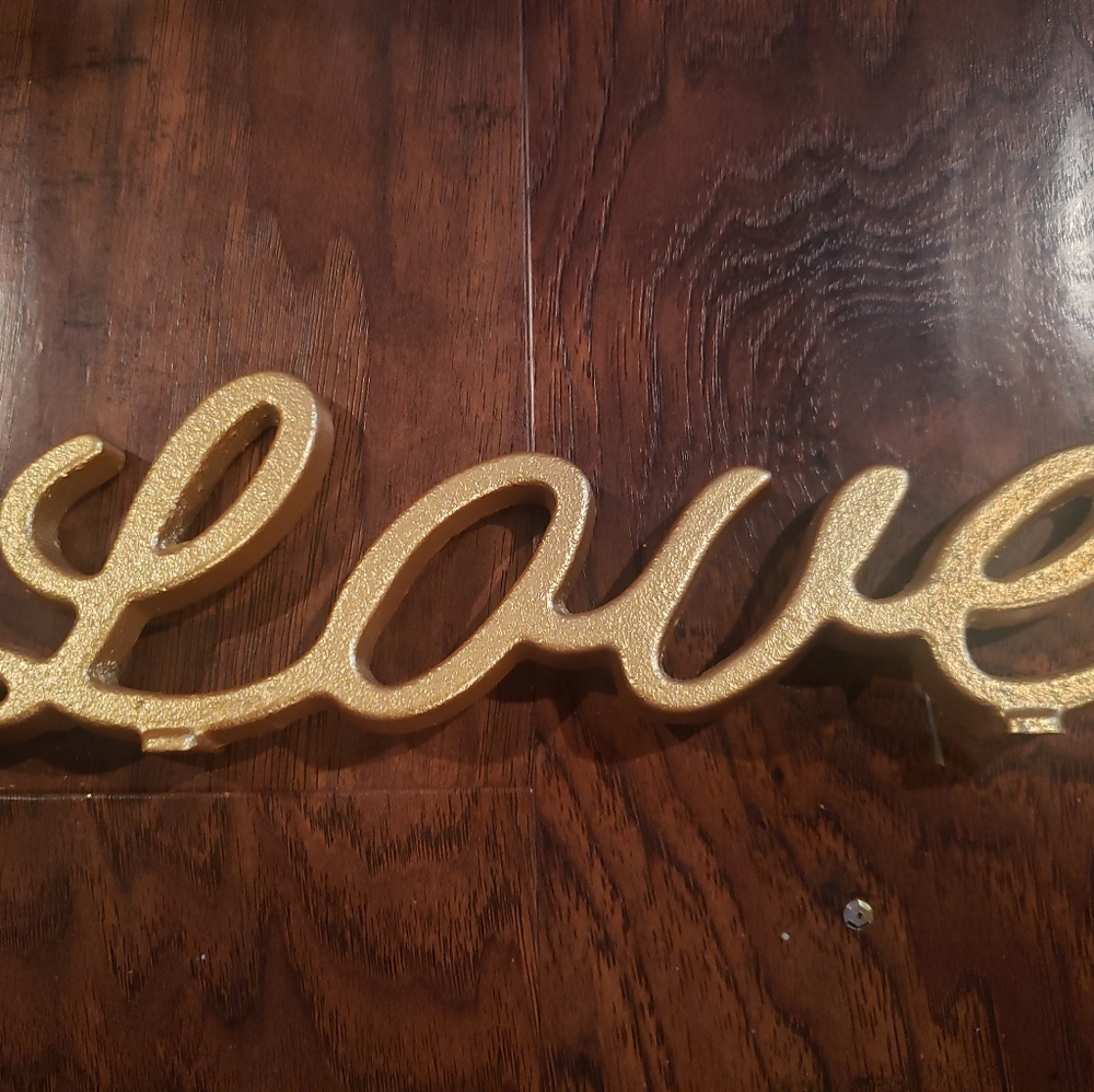 Love metal sign
